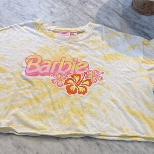 Forever 21 Barbie Yellow & White Tie-Dye Tee